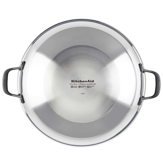  5-Ply Stainless Steel Clad 15” Open Wok, Oven Safe Up to 500°F