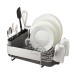  Compact Stainless Steel Dish-Drying Rack, Gray