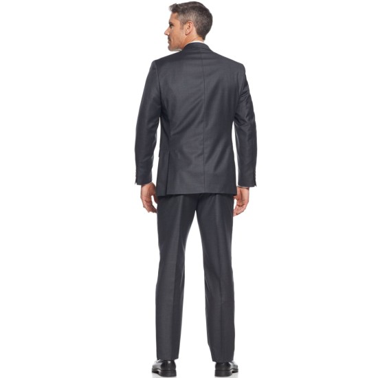  Men’s Big & Tall Charcoal Solid Suit Separates