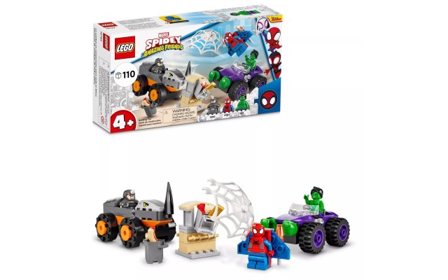  10782 Marvel Spidey Hulk vs. Rhino Truck Showdown Toy Building Components