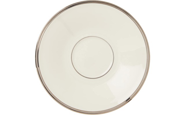  Solitaire Tea Saucer, Platinum