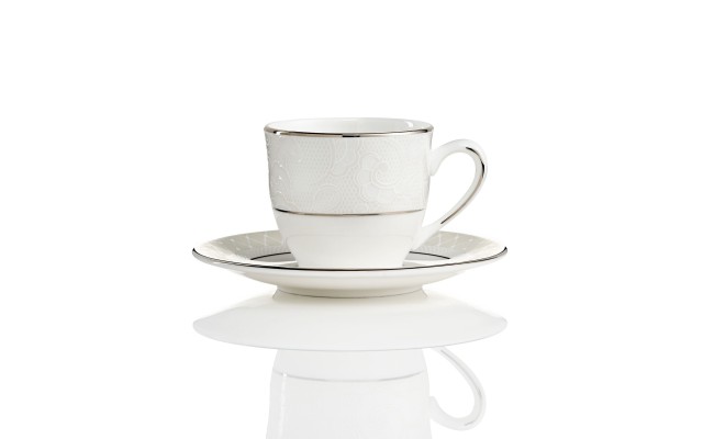  Venetian Lace Dishwasher Safe China Demi Cup and Saucer