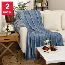 Life Comfort 2-Pack Eco Plush Throw 60 in. x 70 in