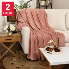 Life Comfort 2-Pack Eco Plush Throw 60 in. x 70 in