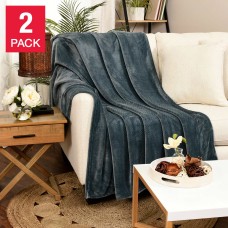 Life Comfort 2-Pack Eco Plush Throw 60 in. x 70 in