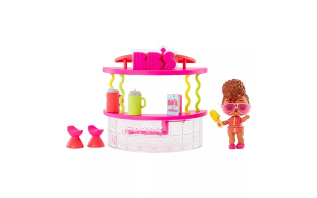LOL Surprise OMG House of Surprises Snack Bar Playset with Rip Tide Collectible Doll and 8 Surprises