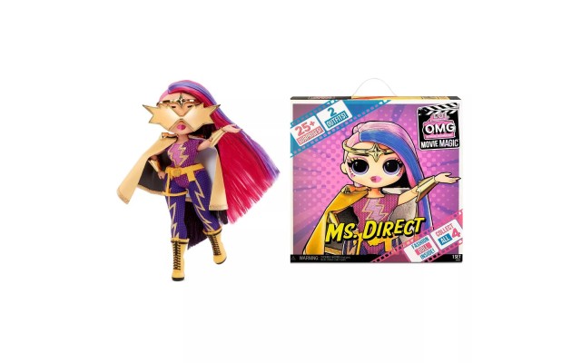 L.O.L. Surprise! O.M.G. Movie Magic Ms. Direct Fashion Doll with 25 Surprises & 2 Outfits 3D Glasses, Movie Accessories, Reusable Playset