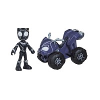 Marvel Spidey and His Amazing Friends Black Panther Action Figure and Panther Patroller Vehicle