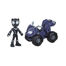 Marvel Spidey and His Amazing Friends Black Panther Action Figure and Panther Patroller Vehicle