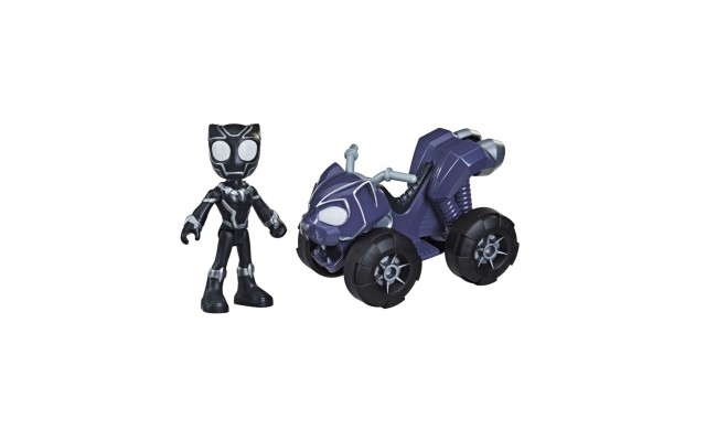  Spidey and His Amazing Friends Black Panther Action Figure and Panther Patroller Vehicle