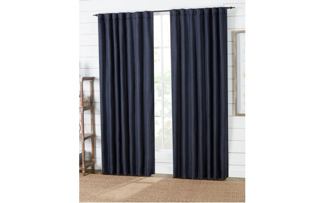 Mika Pocket Rod Black Out Drapery Panel Pair, 54X84