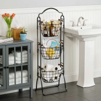 Mikasa Harbor 3-Tier Handcrafted Antique Market Basket