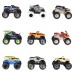  9 pc Monster Trucks 1:64 Scale, Multicolor