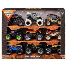 Monster Jam 9 pc Monster Trucks 1:64 Scale, Multicolor