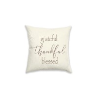 Morgan Home Typography 18×18 Decorative Pillow, White