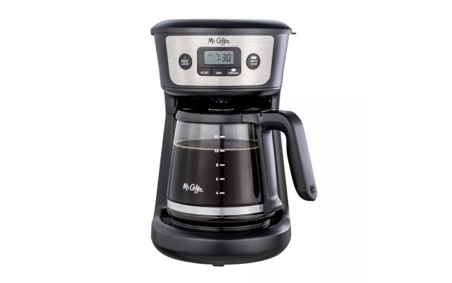  12-Cup Programmable Coffee Maker with Strong Brew Selector, Black