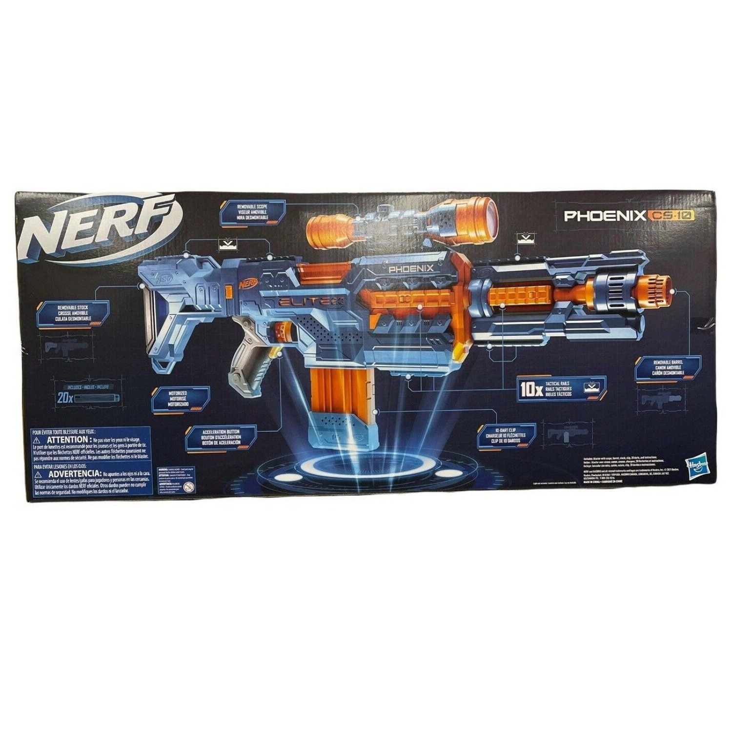 Nerf Elite 2.0 Phoenix CS-10 Motorized Foam Dark Blaster