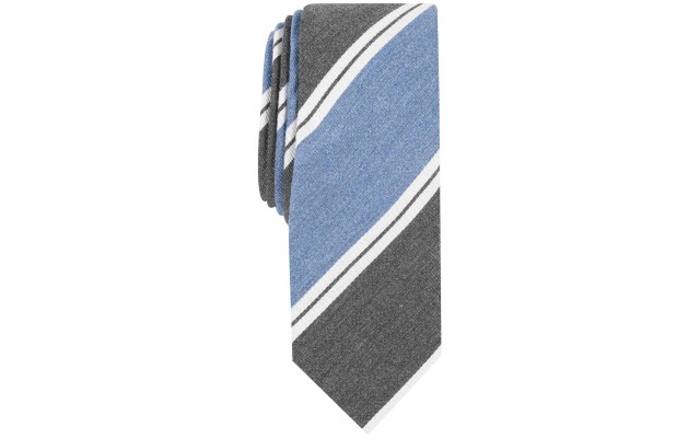  Men’s Blackmun Stripe Skinny Tie (Black)