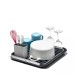  Compact Folding Dish Wash Organizer Dish Rack, Silver