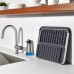  Compact Folding Dish Wash Organizer Dish Rack, Silver