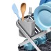  Compact Folding Dish Wash Organizer Dish Rack, Silver