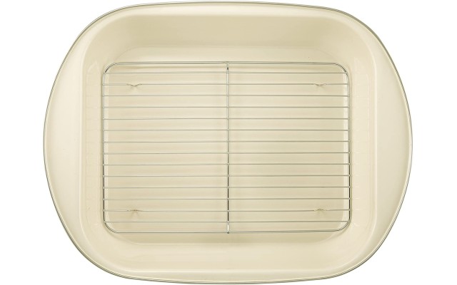  Enamel on Steel Roaster with Removable Rack 46811 14 x 12 inc