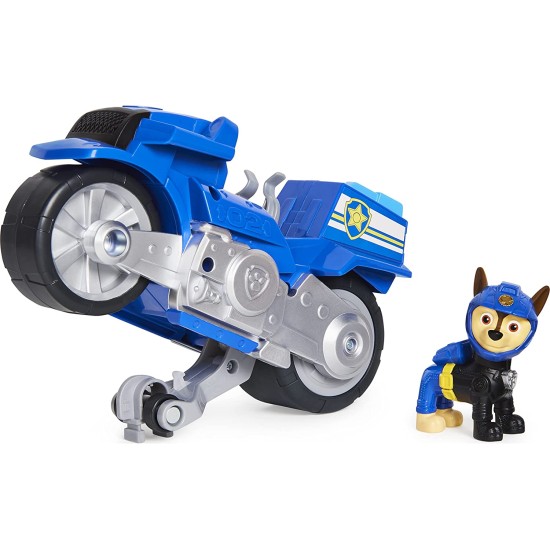  Moto Pups Chase’s Deluxe Pull Back Motorcycle Vehicle with Wheelie Feature and Figure