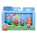 Peppa Pig Peppa’s Adventures Peppa’s Family Figure 4-Pack Toy, Multicolor