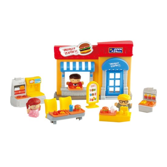  16-Pc. Fast Food Diner Toys, 10+ Songs Sounds and Phrases