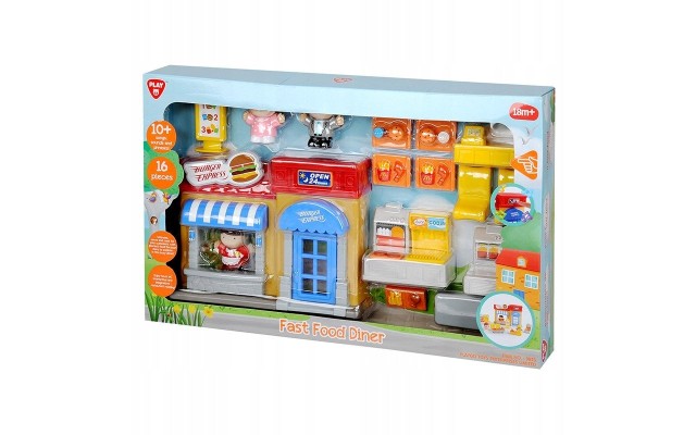  16-Pc. Fast Food Diner Toys, 10+ Songs Sounds and Phrases