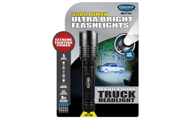  3,300-Lumen Ultra Bright Tactical Flashlight