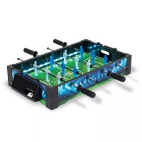 REC-TEK Table Top Lighted Real Arcade Foosball Action 8-bit Durable Steel Player Rods Resist Wear