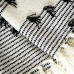 Lightweight Boho Throw 50” x 70” Soft Feel, Black