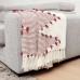  Lightweight Boho Throw 50” x 70” Soft Feel, Red