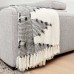  Lightweight Boho Throw 50” x 70” Soft Feel, Black