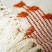  Lightweight Boho Throw 50” x 70” Soft Feel, Orange