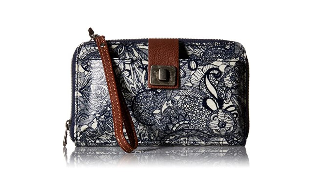 Large Smartphone Crossbody Bag, Navy Spirit Desert