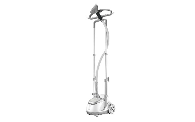  Professional GS45-DJ Dual Bar Garment Steamer with Foot Pedal Controls, Silver