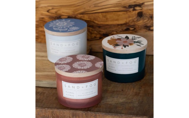  12 oz. Scented Candles with Painted Lids 3-Piece Set, Approximately 36 Hour Burn Time