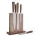  Ultra Sharp 100% Full Forged High Carbon German Stainless Steel 6-Pc. Walnut and Brass Knife Block Set