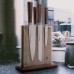  Ultra Sharp 100% Full Forged High Carbon German Stainless Steel 6-Pc. Walnut and Brass Knife Block Set