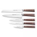  Ultra Sharp 100% Full Forged High Carbon German Stainless Steel 6-Pc. Walnut and Brass Knife Block Set