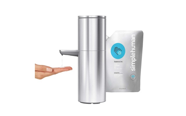  Touch-Free  Sensor Soap or Sanitizer Dispenser Max & Floor Stand, Smart Adaptive Sensor Technology Prevents False Triggers and Drips