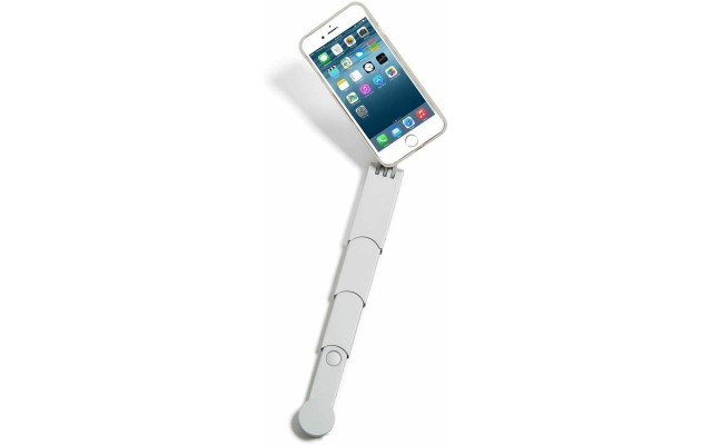  Selfie Stick iPhone Case – Built in Retractable Selfie Stick – Bluetooth Technology for Taking Pictures (Silver) (iPhone 6/6s)