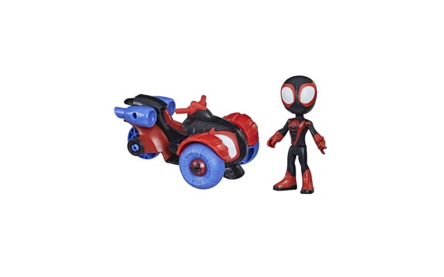  Marvel Miles Morales Action Figure and Techno-Racer Vehicle