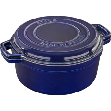 Staub 7 Quart Enameled Cast Iron Oven Safe up to 700°F Braise and Grill