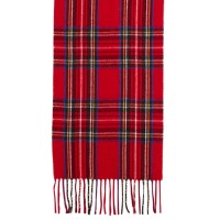Steve Madden Classic Plaid Muffler Scarf Red