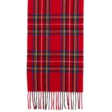Steve Madden Classic Plaid Muffler Scarf Red