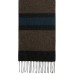  Lurex Striped Muffler Scarf, Navy
