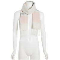 Steve Madden Lurex Striped Muffler Scarf, Natural